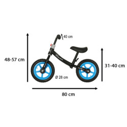 Tricicletă Fix Balance cross-country bike neagră și albastră