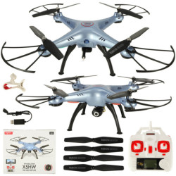 Dron RC Syma X5HW 2,4GHz Wi-Fi cameră albastru