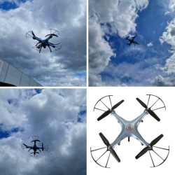 Dron RC Syma X5HW 2,4GHz Wi-Fi cameră albastru