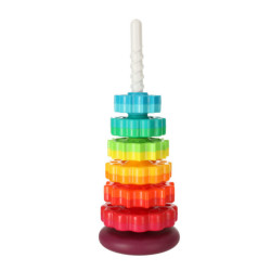 Turn piramidă curcubeu cu spirală pentru stivuire