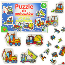 Puzzle ALEXANDER pentru bebeluși - mașini de construcții 2+