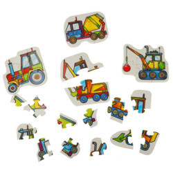 Puzzle ALEXANDER pentru bebeluși - mașini de construcții 2+