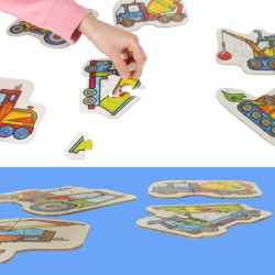 Puzzle ALEXANDER pentru bebeluși - mașini de construcții 2+