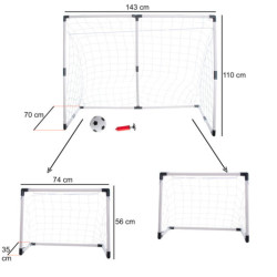 Poarta de fotbal pentru copii 2in1 143x110x70cm