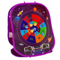 Joc darts reversibil cu velcro - săgeți, mingi, pungi 21 buc.