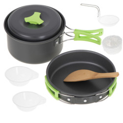 Set de vase de camping pentru turiști oală pană XL