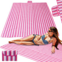 Saltea plaja Patura de picnic plaja 200x200cm roz