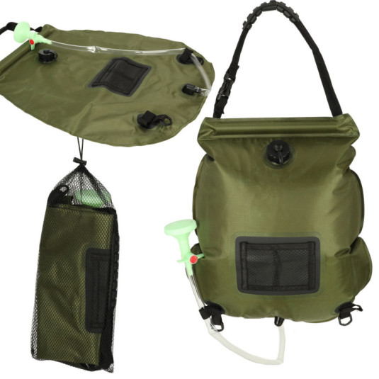 Duș de camping solar 20L XXL cu termometru