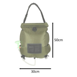 Duș de camping solar 20L XXL cu termometru