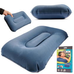 BESTWAY 67121 Pernă de călătorie gonflabilă din velur albastru naval
