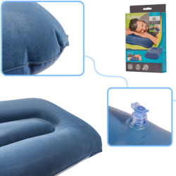 BESTWAY 67121 Pernă de călătorie gonflabilă din velur albastru naval