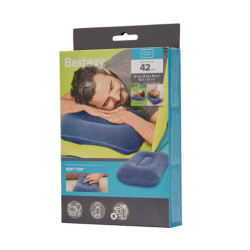 BESTWAY 67121 Pernă de călătorie gonflabilă din velur albastru naval