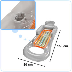 BESTWAY 43028 Fotoliu gonflabil cu saltea gri