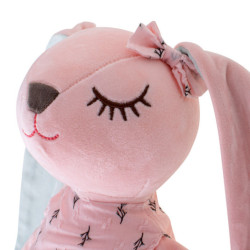 Iepure din pluș mascotă roz 52cm