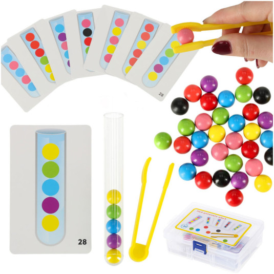 Puzzle educațional colorat mingii montessori
