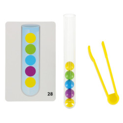 Puzzle educațional colorat mingii montessori