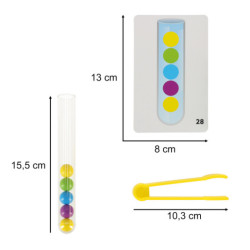 Puzzle educațional colorat mingii montessori