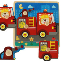 Puzzle din lemn pompieri