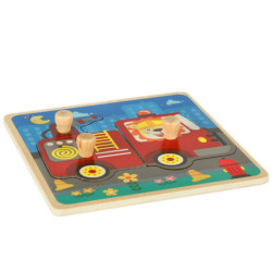 Puzzle din lemn pompieri