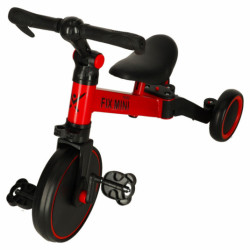 Triciclu Fix Mini triciclu de alergare 3în1 cu pedale roșu
