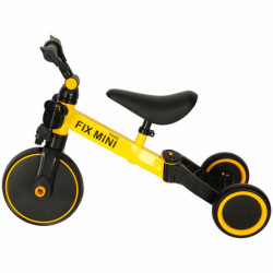 Tricicletă Fix Mini tricicletă de alergare 3în1 cu pedale galben