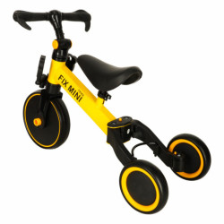Tricicletă Fix Mini tricicletă de alergare 3în1 cu pedale galben