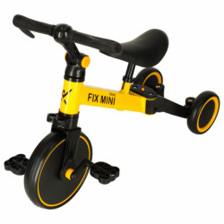 Tricicletă Fix Mini tricicletă de alergare 3în1 cu pedale galben