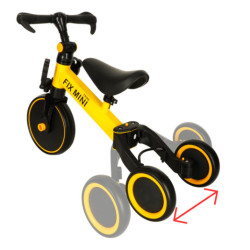 Tricicletă Fix Mini tricicletă de alergare 3în1 cu pedale galben