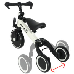 Tricicletă Fix Mini tricicletă de alergare 3în1 cu pedale alb