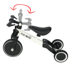 Tricicletă Fix Mini tricicletă de alergare 3în1 cu pedale alb