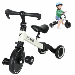 Tricicletă Fix Mini tricicletă de alergare 3în1 cu pedale alb