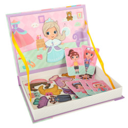 Puzzle magnetic cu păpușă îmbrăcată 51 piese