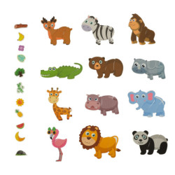 Puzzle magnetic safari animale 47 piese
