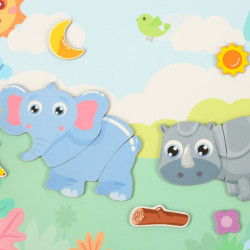 Puzzle magnetic safari animale 47 piese