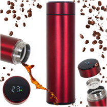 Cană termică inteligentă cu LED 500ml visiniu