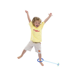 Hula hop picioare minge săritoare LED strălucitoare albastră