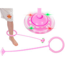 Hula hop picior minge saltarețe luminoasă LED roz