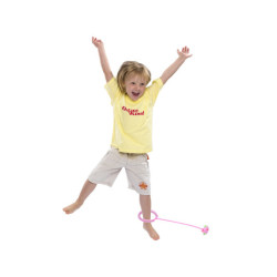 Hula hop picior minge saltarețe luminoasă LED roz