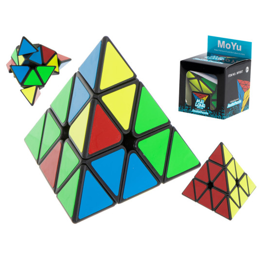 Puzzle PYRAMINX joc cu cuburi Black MoYu