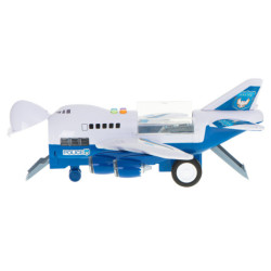 Avion Transporter + 6 masini politie lateral/frontal