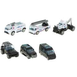 Avion Transporter + 6 masini politie lateral/frontal