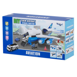 Avion Transporter + 6 masini politie lateral/frontal