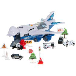 Avion Transporter + 6 masini politie lateral/frontal