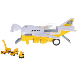 Avion de transport + 6 automobile vehicule de construcție laterale/frontale