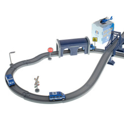 Masini de politie electrice cu tren 92 piese ~300cm