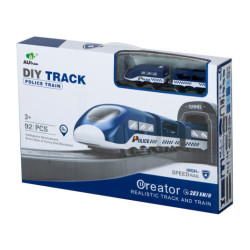 Masini de politie electrice cu tren 92 piese ~300cm