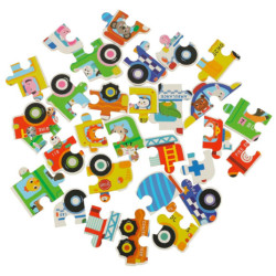 Puzzle de vehicule conservat 30 piese