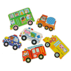 Puzzle de vehicule conservat 30 piese