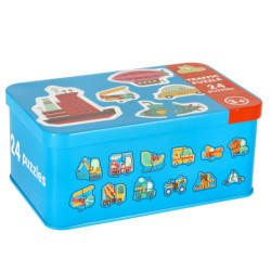 Puzzle în cutie de tablă 24 piese