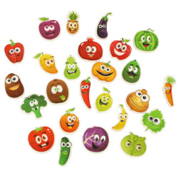 Puzzle din tablă cu fructe/legume 25 piese